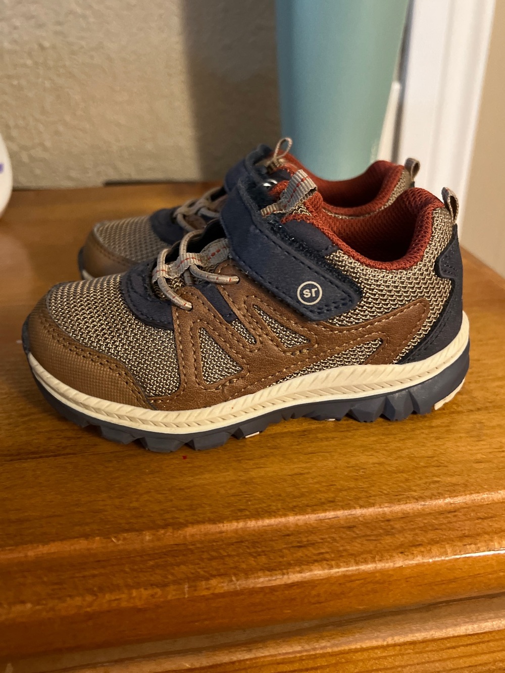Stride Rite Brown and Black Kids Sneakers